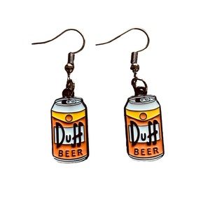 Duff Beer The Simpsons Earrings